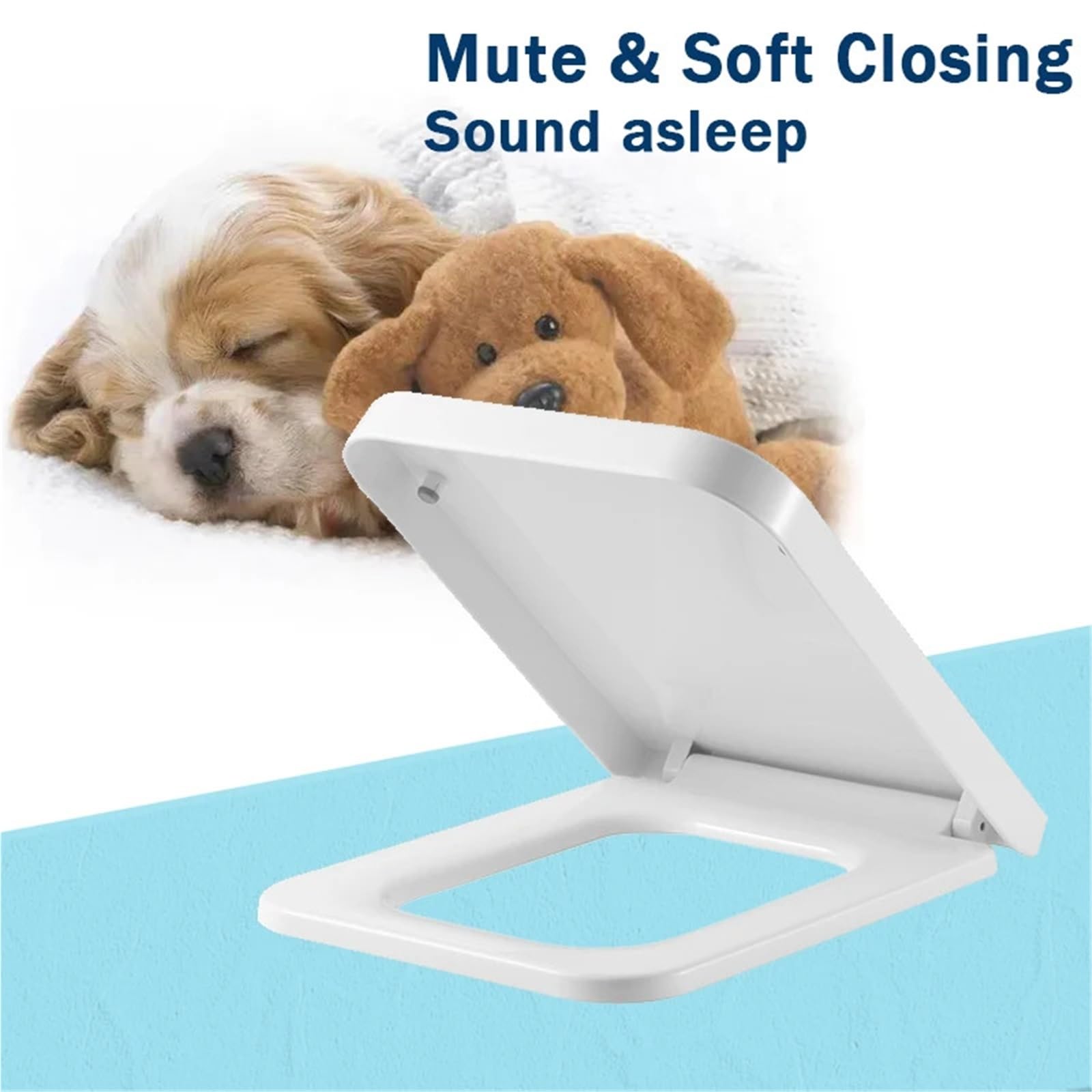 Asiento de inodoro, Soft Close Square Toilet Seat and Cover