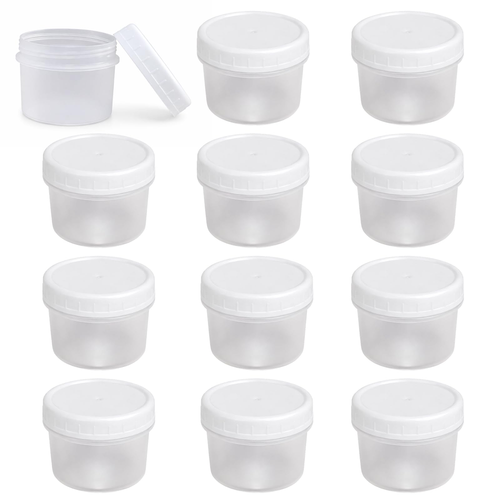 Gubilacrum Sauce Pots, 12 Small Containers with Lids for Food Storage, 120 ml Capacity 6.5×6×5 cm Dimensions, Compact Sauce Pots with Lids for Kitchen Organisation, Suitable for Most Meople
