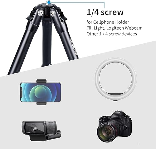 Vista 5 de Smatree Trípode extensible, altura ajustable, trípode de viaje de escritorio para Gopro/Osmo Mobile/Gimbal Handle Grip Stabilizer/Smooth 4/Crane