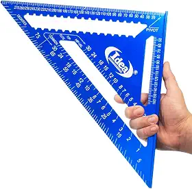 Esquadro Profissional de Carpinteiro em Alumínio de 12 Polegadas, Ferramenta 3D para Desenho, Prototipagem, Modelagem, Engenharia, Construção, Arquitetura, Design de Interiores, Design de Móveis
