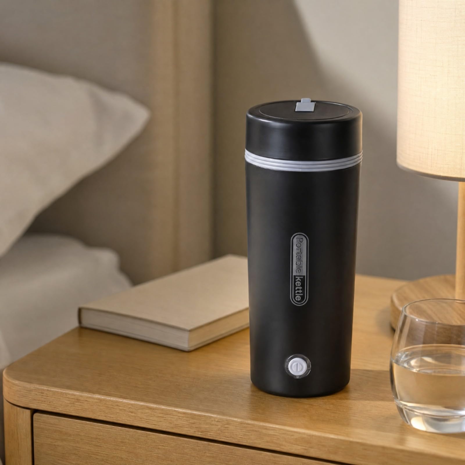 Tasse Chauffante Électrique En Acier Inoxydable 304 Portable Chauffant Électrique Cvercle à pr Déplacement, Vert, Prise EU 220V