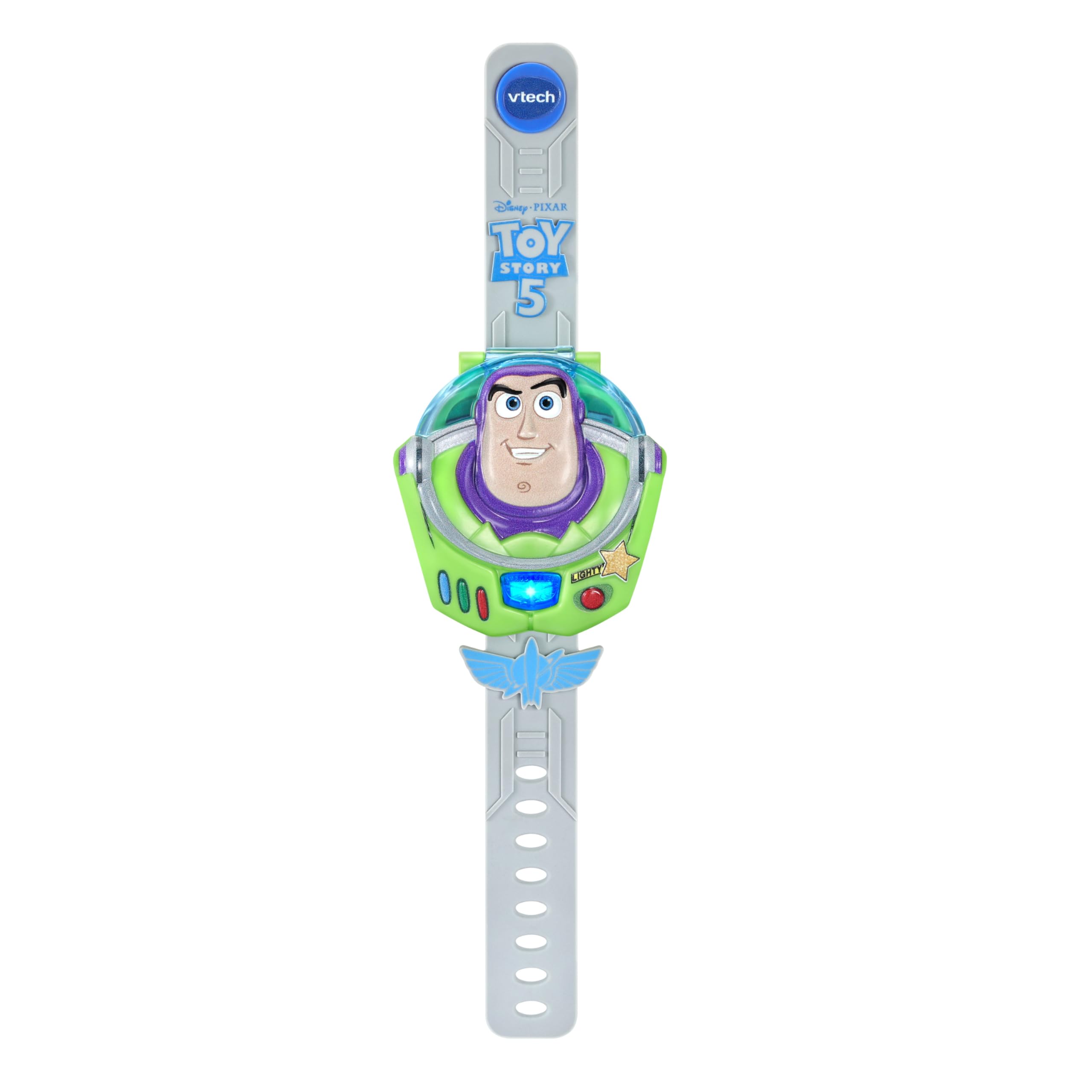 VTech - Toy Story 5, L'Orologio da Gioco educativo di Buzz - Orologio Toy Story con Schermo Animato, Cinturino Regolabile, 10 quadranti, 4 Giochi - Buzz la Luce parlante - Regalo per Bambini dai 3