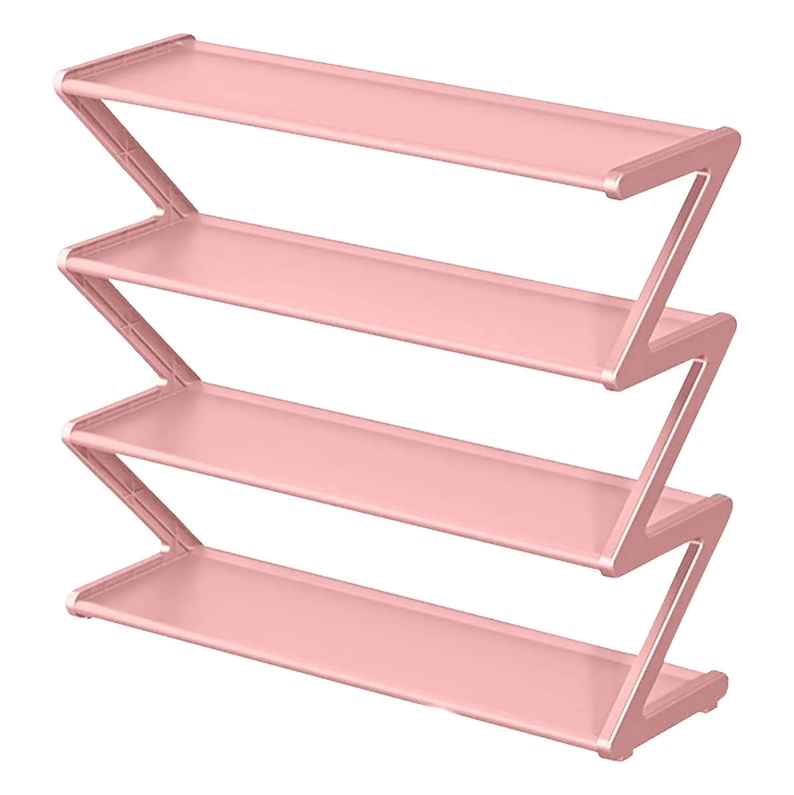Zapatero plegable de 7 niveles, multifuncional, de tela, ahorra espacio, solución de almacenamiento para zapatos, color rosa, ideal para entrada y armario
