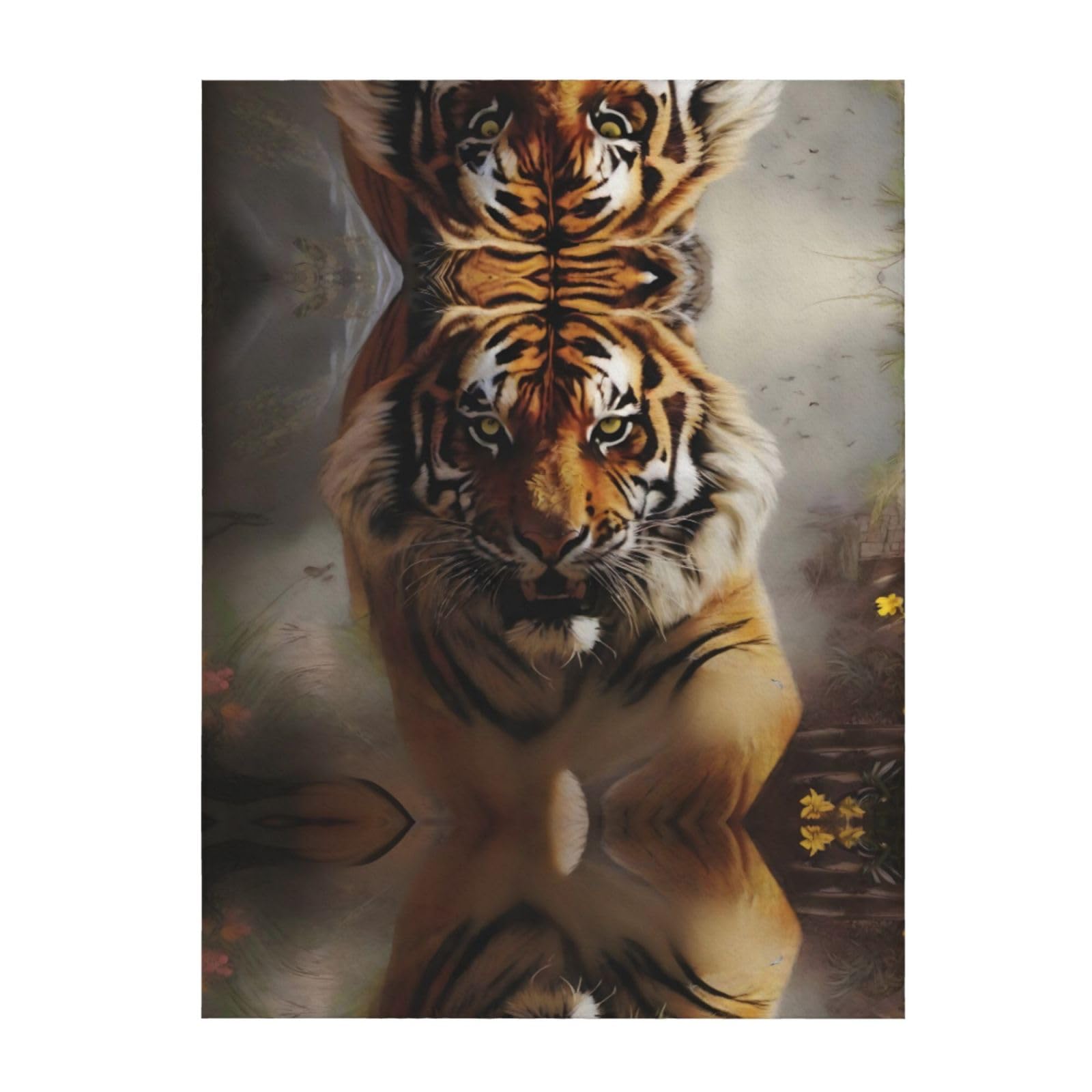 Couverture imprimée tigre pour canapé et lit : cocooning sauvage au salon