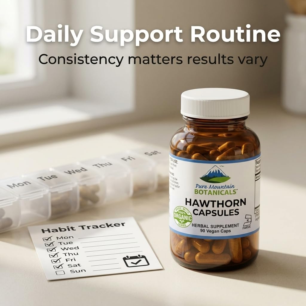 Pure Mountain Botanicals Hawthorn Berry Capsules - 1000mg Organic — Amazon image 7