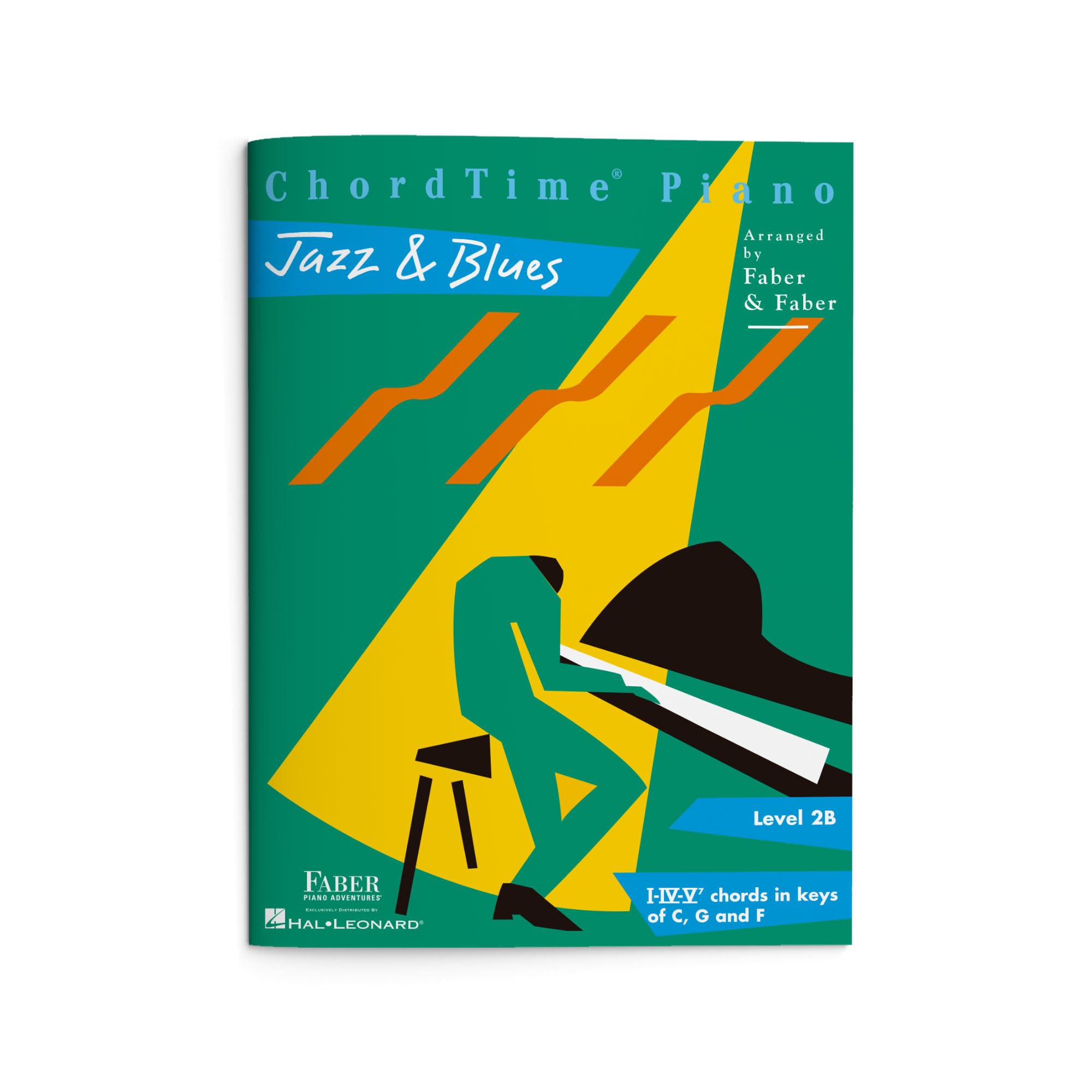 ChordTime Piano: Jazz & Blues – Level 2B | Beginner Jazz Piano Sheet Music for Late Elementary Students | Practice I, IV, V7 Chords in C, G, F | Faber Piano Method Book for Jazz and Blues Learning
