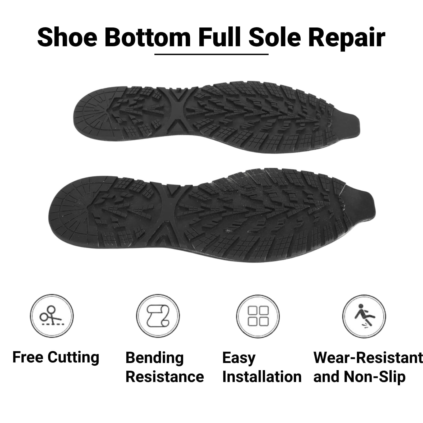 Rubberen Zool Stok, Laarzen Schoenen Anti Slip Voorkant Hiel Zolen