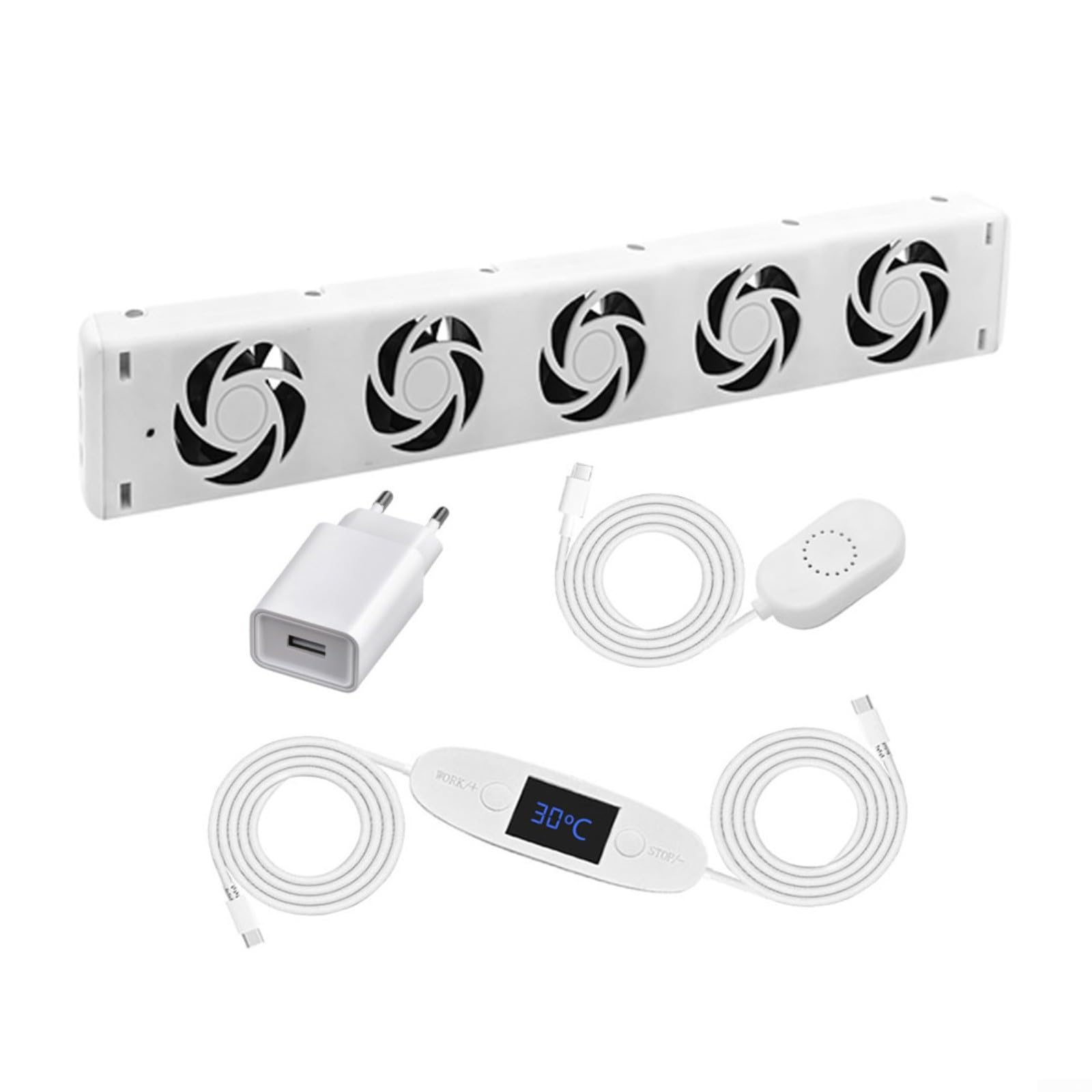 HpLive Ventilatore Radiatore Per Termoriscaldatori E Radiatori,5 Ventilatori Di Raffreddamento Intelligente Per Riscaldamento Camino Raffreddamento Ventilazione Per Risparmiare Energia E Costi Di