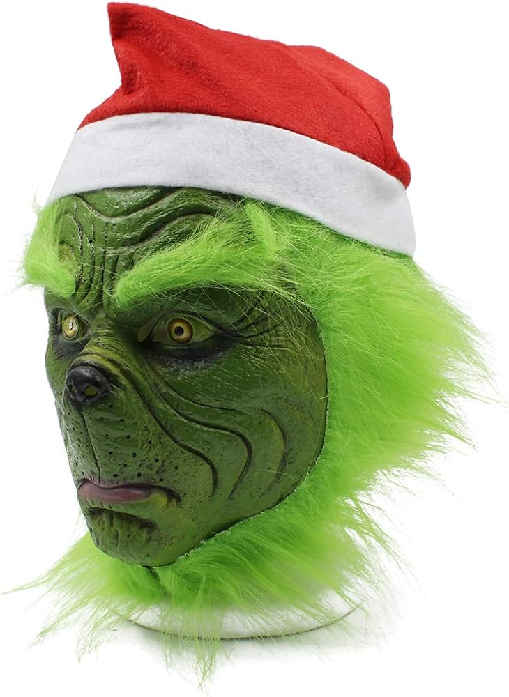 green Cosplay Mask Christmas Halloween Costume Props green Costume Accessories (One size) : Clothing, Shoes & Jewelry