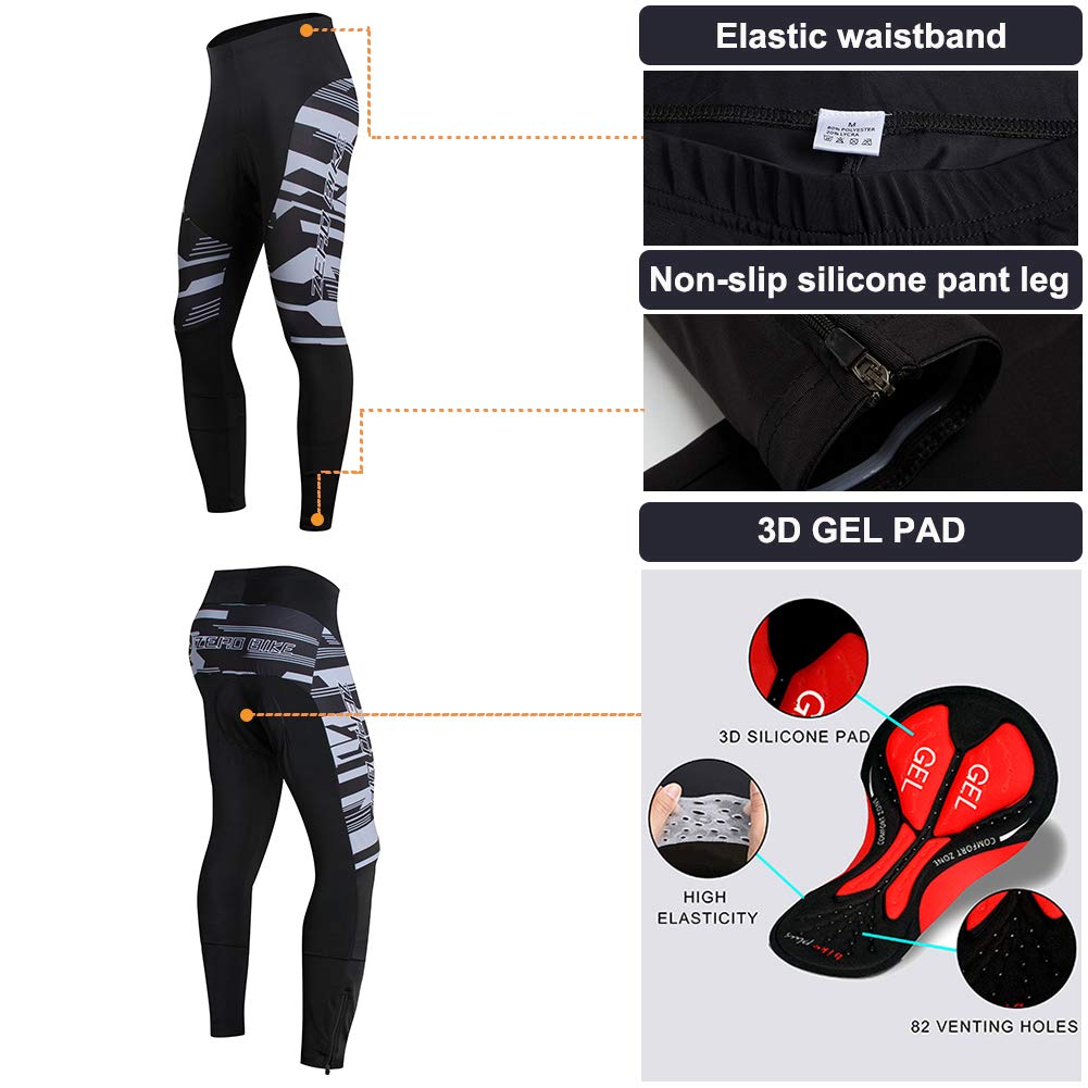 Uomo Manica Manica Lunga Jersey Abbigliamento Set, Ciclismo Jersey Camicia Gel Imbottito Pantaloni Ciclismo Equitazione Bike Sportswear