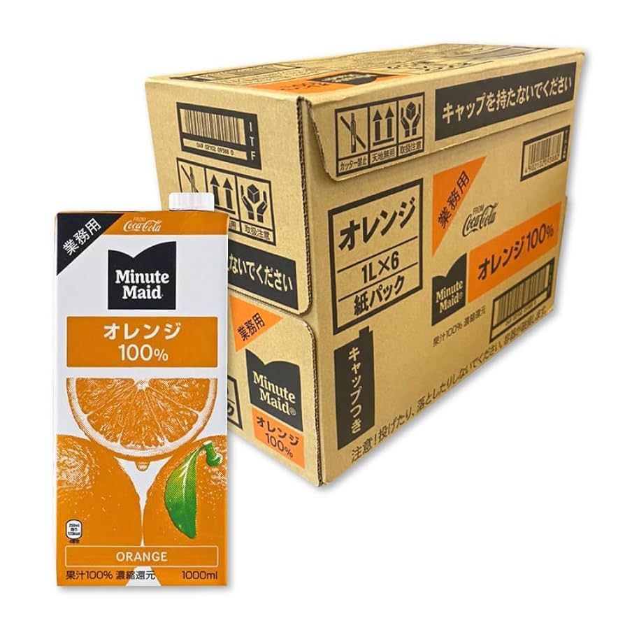Amazon.co.jp: コカコーラ ミニッツメイド オレンジ 100% 1L 紙