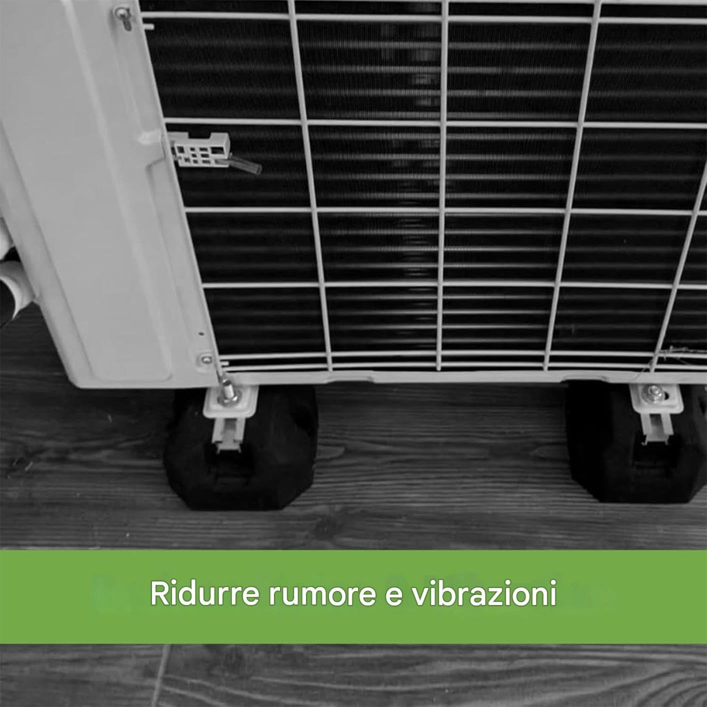 Base di pavimento per condizionatore Supporto antivibrante robusto, 4 Pezzi | Base Pompa Di Calore Condizionatore per Installazione Supporto Unità Esterne Split Residenziali e Pompe di Calore