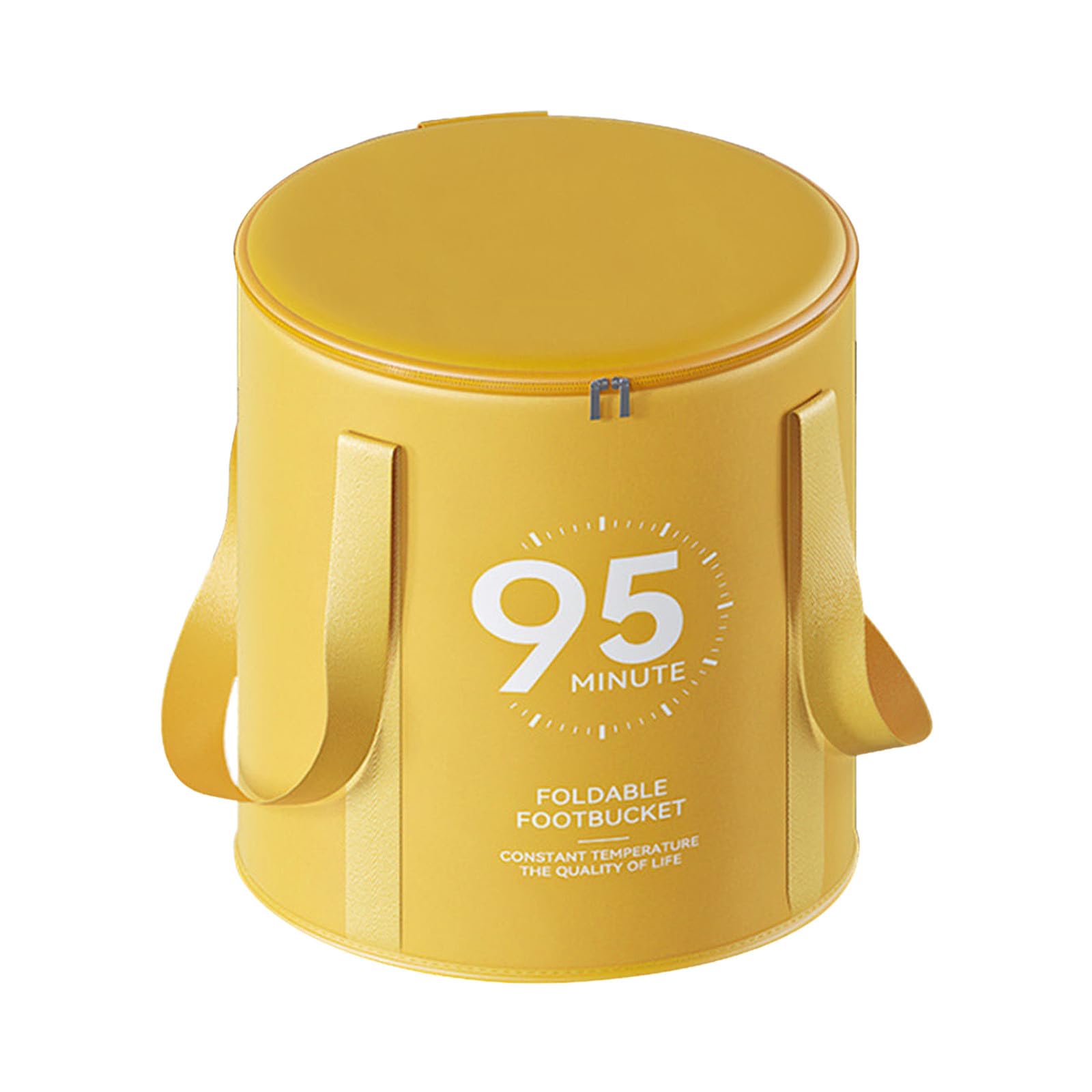 2025 Foldable Bucket Foot Bath - Foot Soaking Bag with Handle, Portable Collapsible Feet Spa Tub Soaking Feet Bucket for Travel Camping (Yellow)
