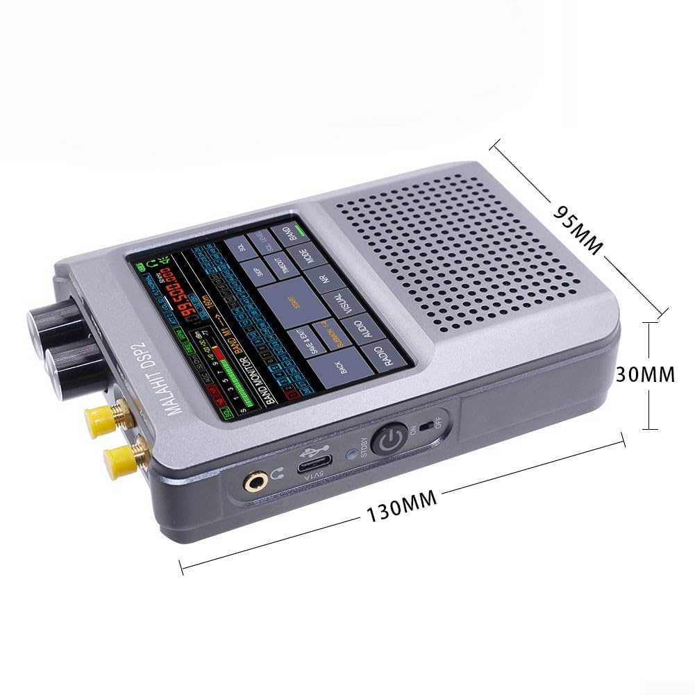 Malachit-Empfänger-Radio, Firmware 2.30 Malahit-DSP2 Malachit-Empfängerradio, 3,5-Zoll-Touch-LCD-Bildschirm, Unterstützt AM, SSB, DSB, CW, NFM, WFM
