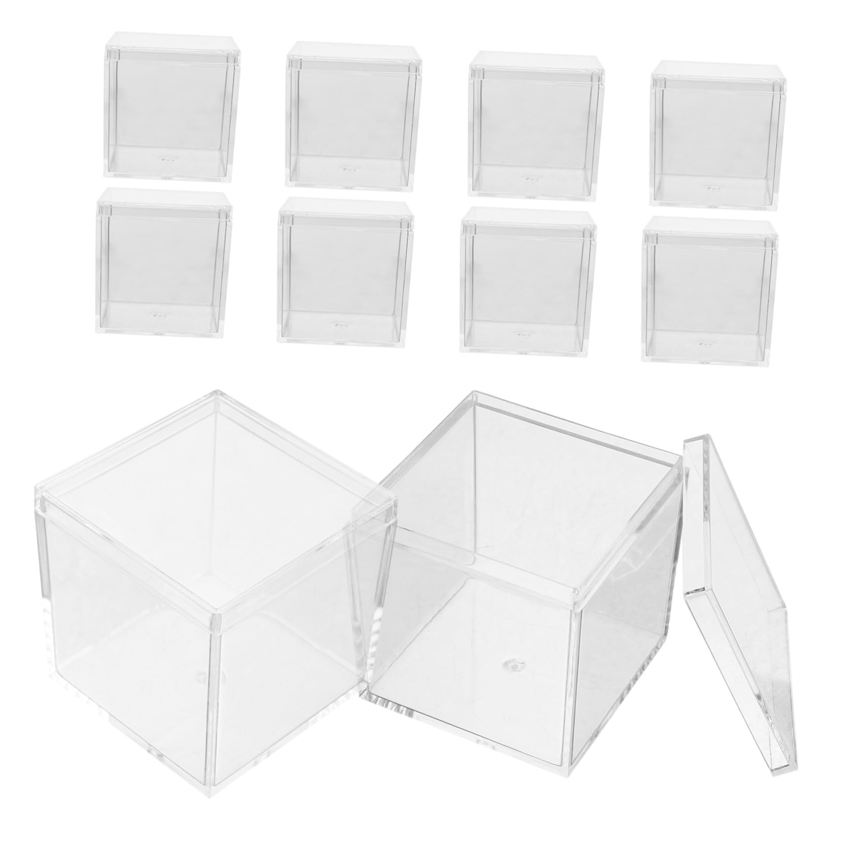 PLAFOPE Plastic Box Specimen Display Storage Case Organizer Box for Minerals Specimen Collecti