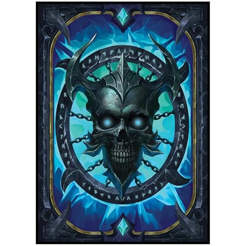 Fantasy North - Book of The Dead - Spell Book Series I - 100 Textured Matte TCG Card Sleeves - Fits Magic MTG Commander Pokemon and Other Card Games - Playing Card Sleeves (Blue) - 139