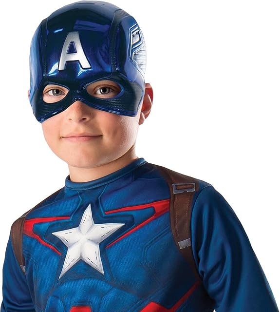 Rubie's 39217NS Marvel Avengers Captain America Deluxe Child's Mask Costume Accessory, Boys, One Size