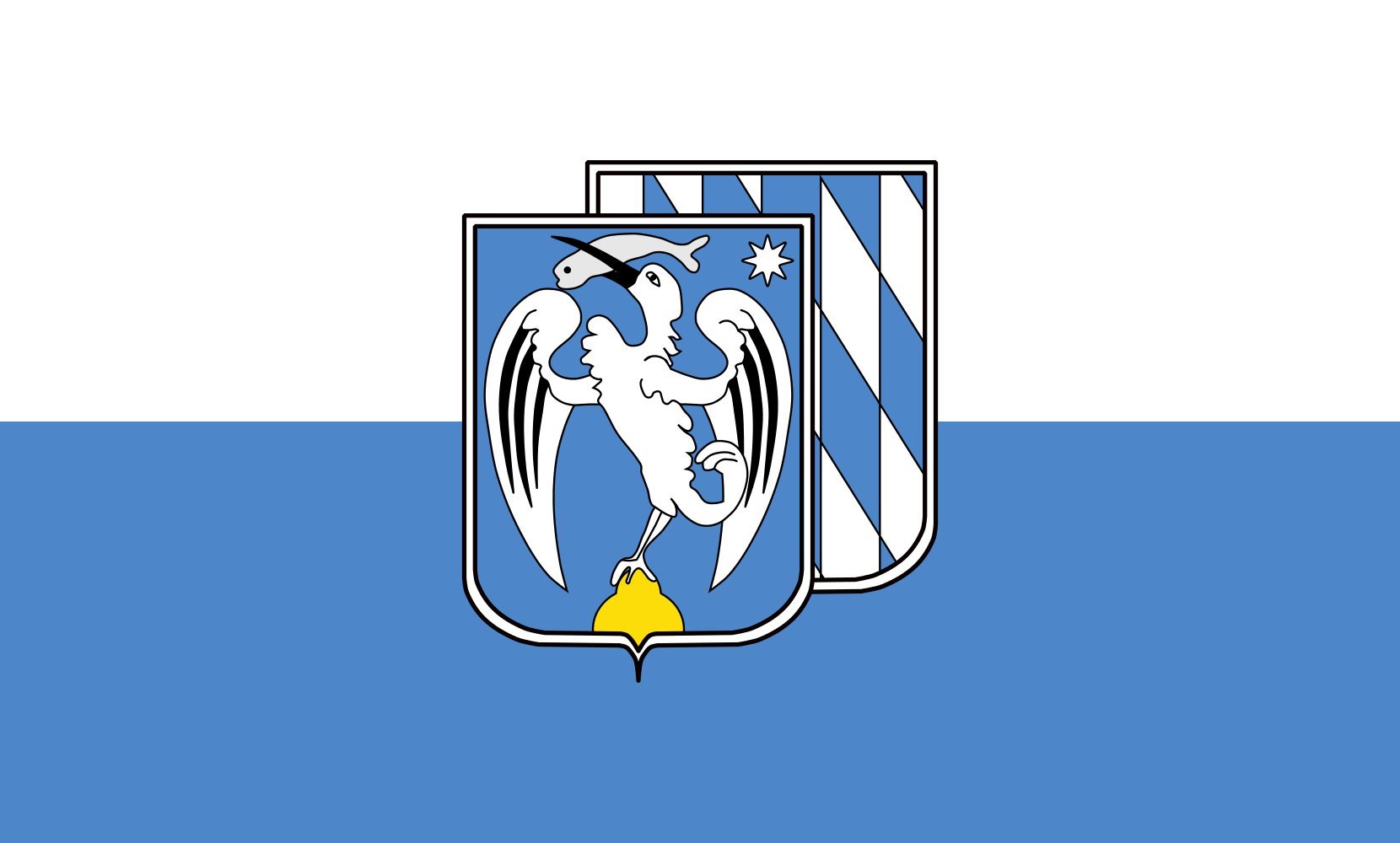 Drapeau Kottgeisering 1.35m² pour mât de jardin et pavoisement horizontal