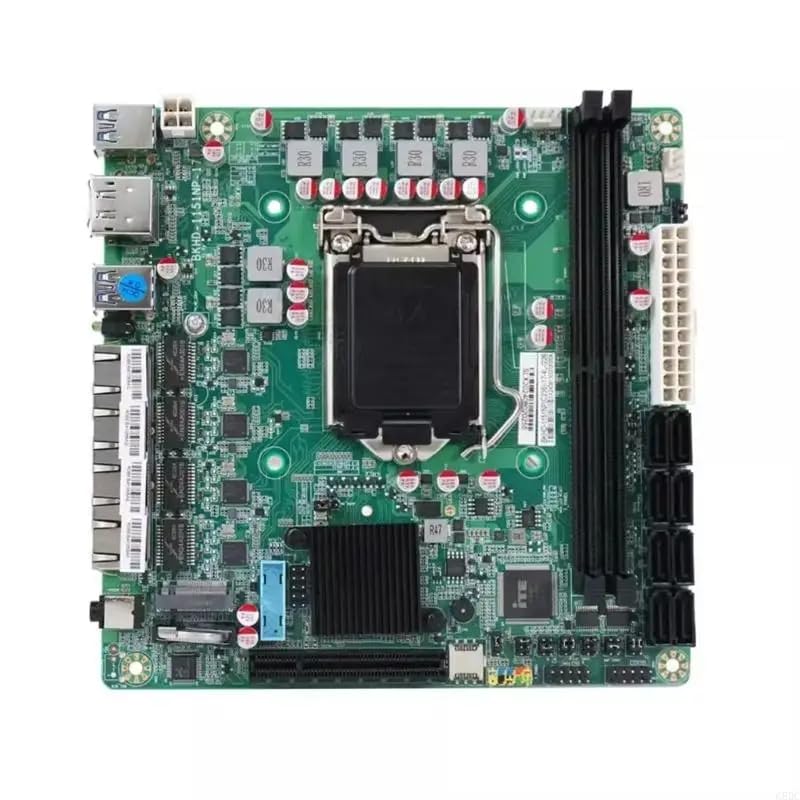 Płyta główna N17 NAS komputer stacjonarny o wysokiej prędkości, DDR4 LGA1151 obsługa i3/i5/i7, procesor Intel 6-9. generacji, 4 x karta sieciowa 2,5G, M.2 NVME, 8SATA3.0/USB3.0/ miękka tablica