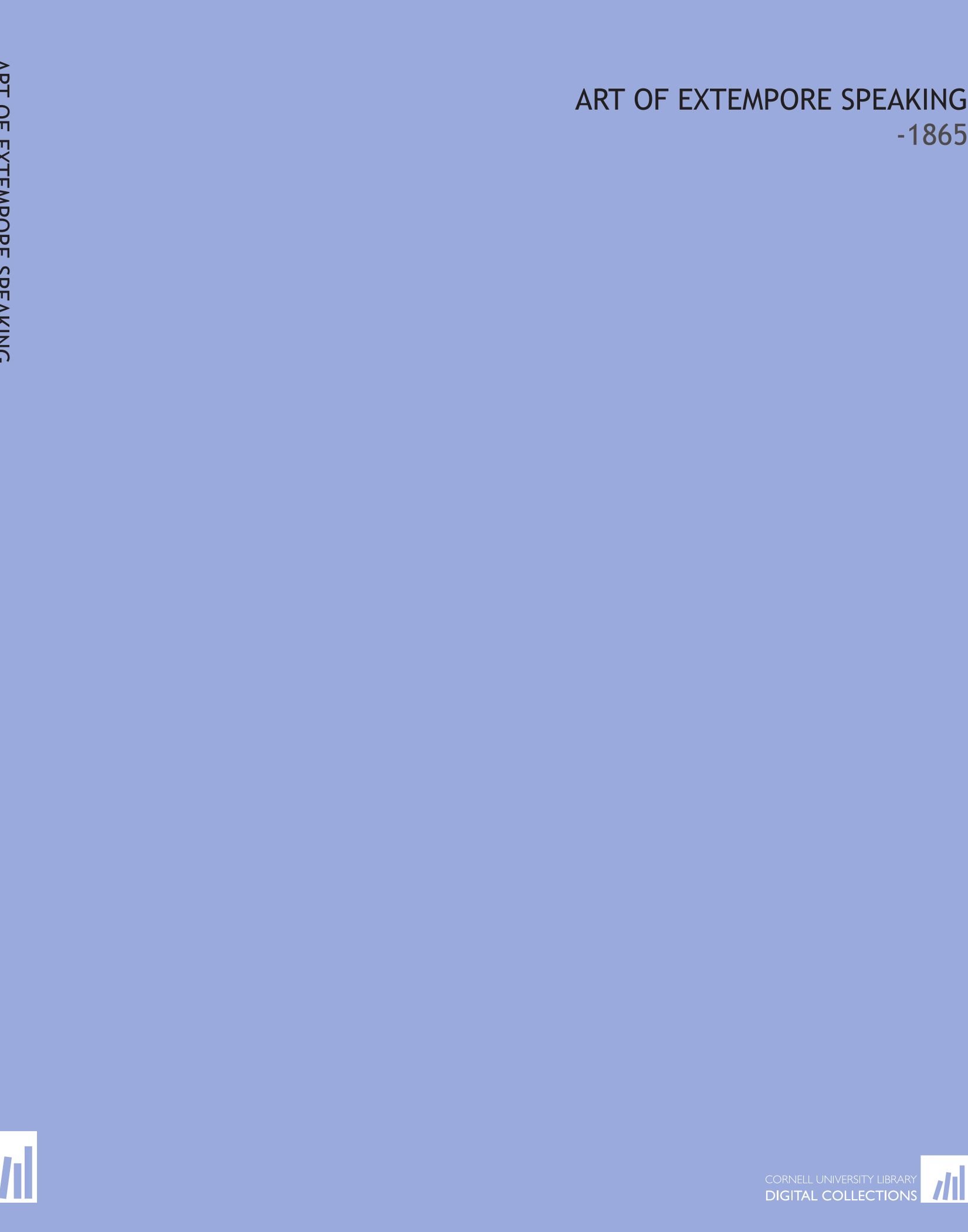 Art of Extempore Speaking: -1865