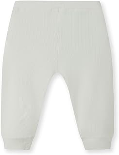 Natural Plant Dyed Ribbed Baby Girl Leggings with Adjustable Waist - Sof...