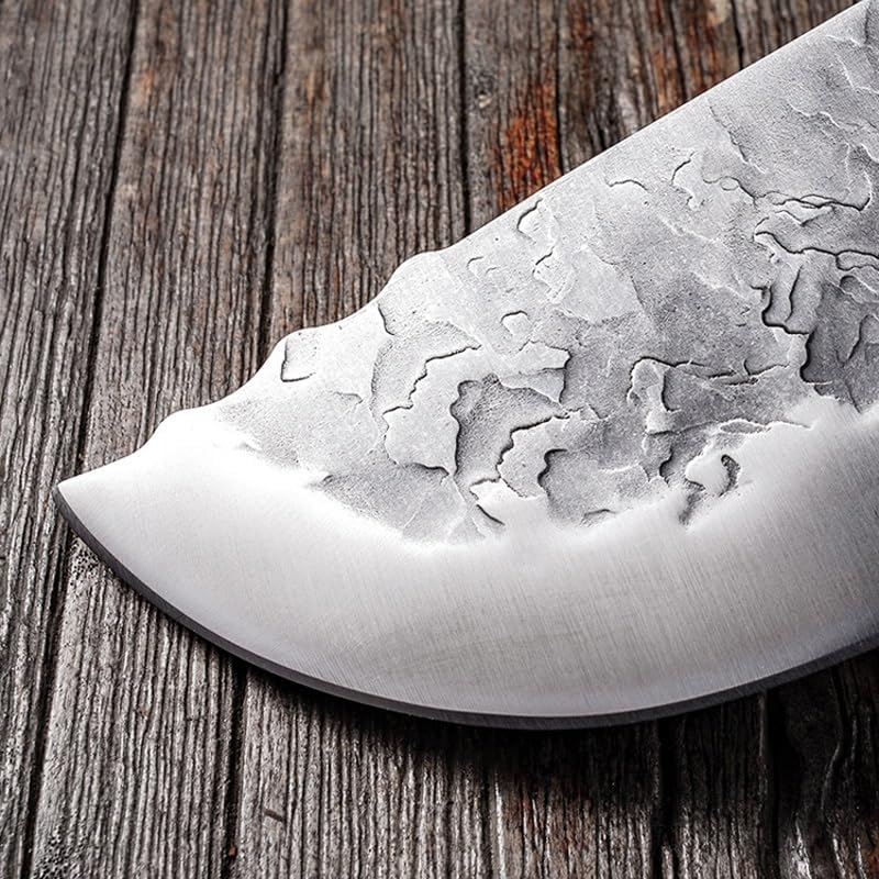 MAYiT Meat Cleaver Knife, Slaughter Knife Cutting Meat Multi-purpose Knives Hand Forging Kitchen Chef Tools Cooking Slicing Chopper Chinese Cleaver
