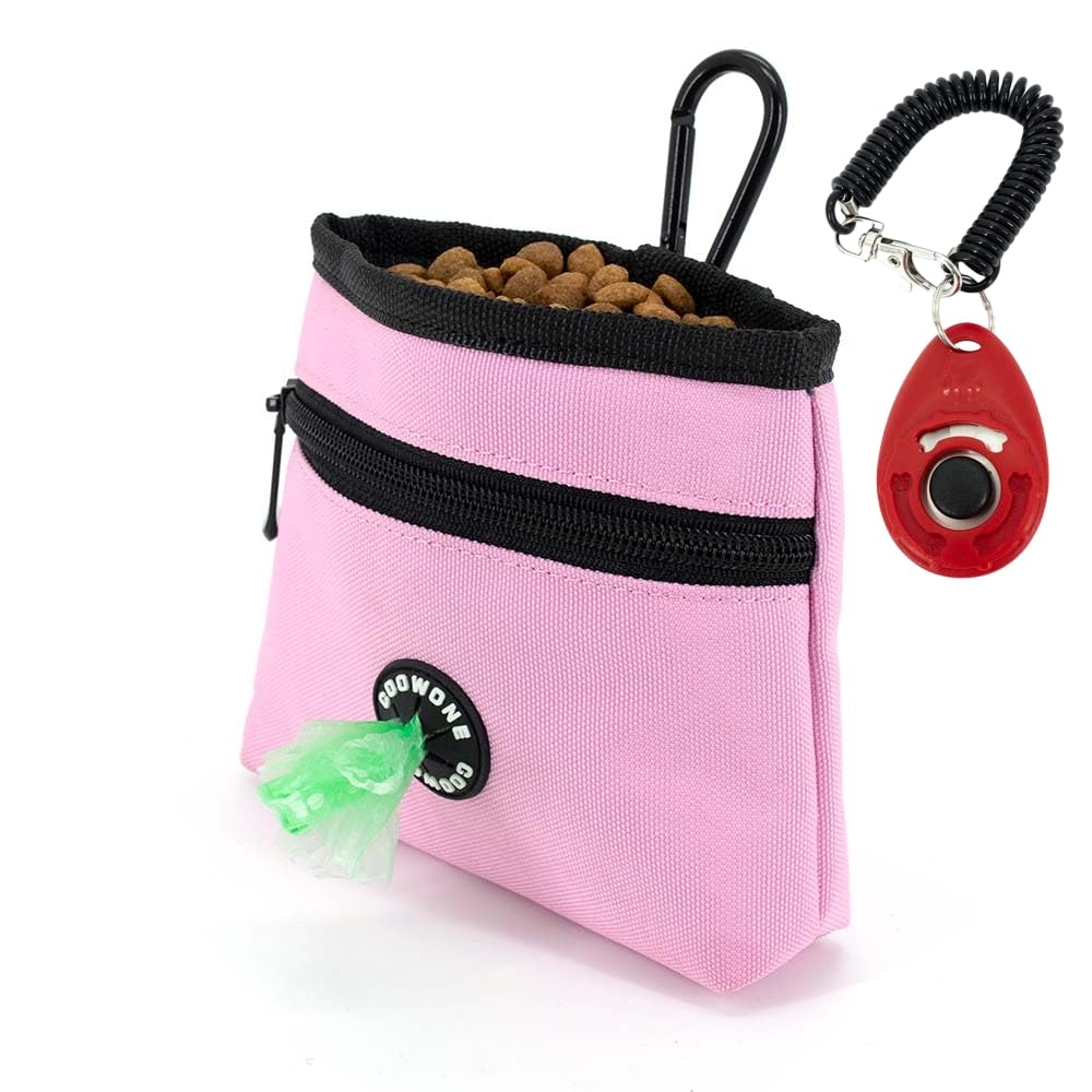 COOWONE Magnetic Dog Treat Pouch (Pink)