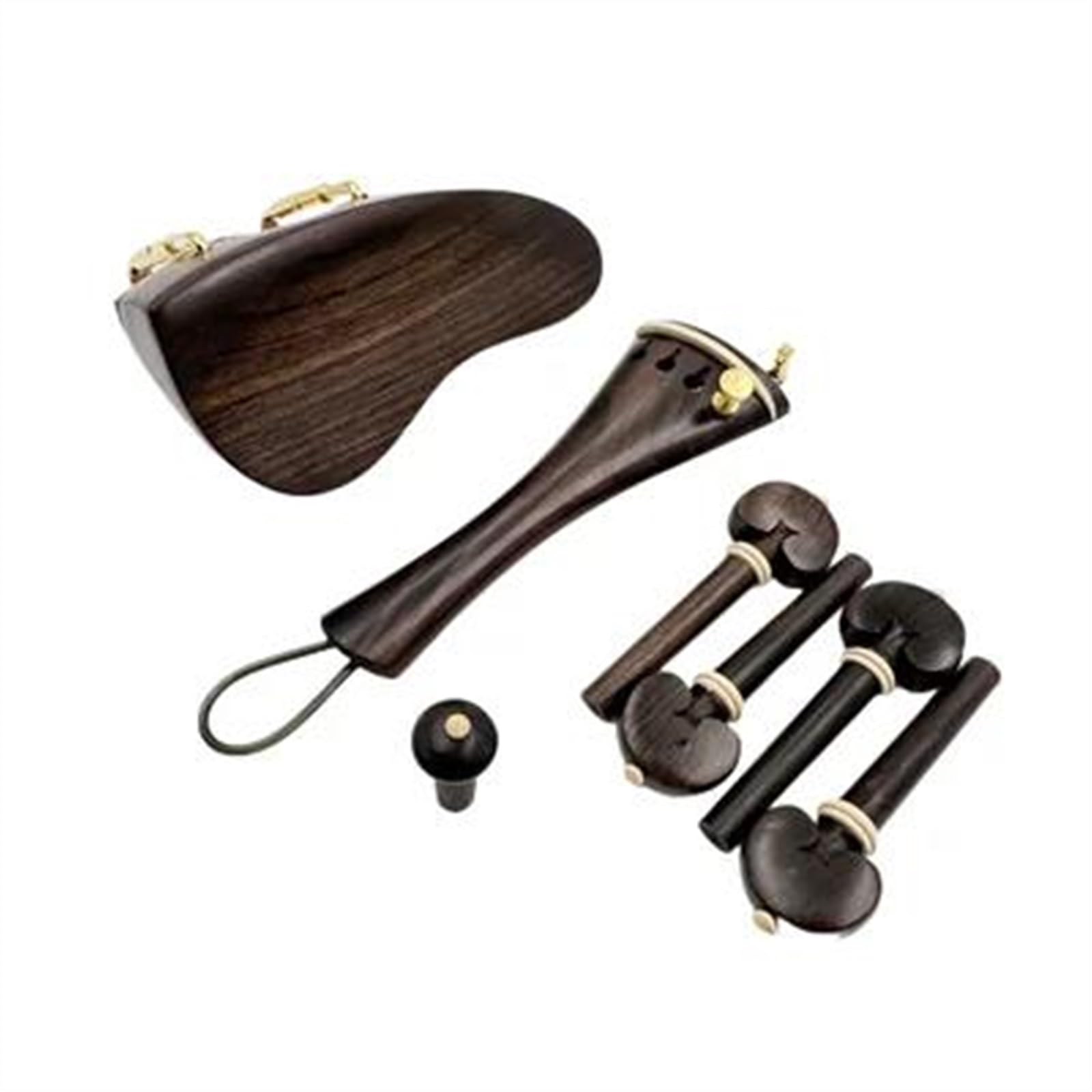 Ebony – 4 Pioli Per Violino In Legno Nero, Misure 4/4-1/8, Per Accordatura Precisa Di Strumenti A Corda