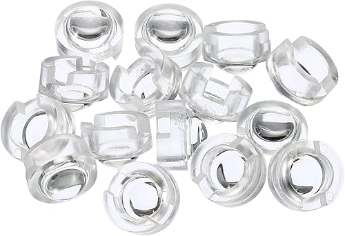 PATIKIL Lente convexa LED de 0.512 in, 15 unidades de 15 grados de ángulo de haz de acrílico lente de condensador convexo óptico para lámparas LED
