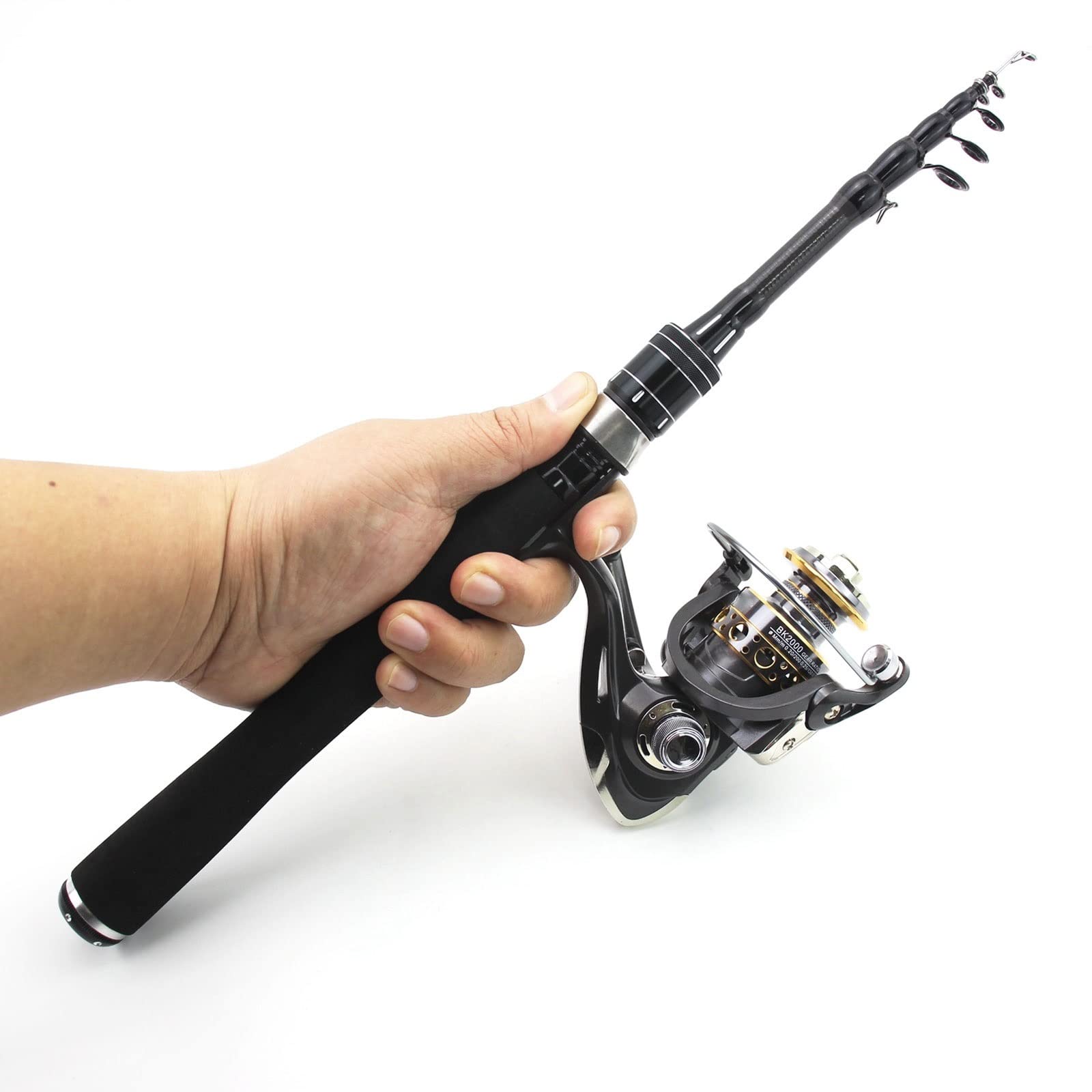 JINGYAN Wędki 1.5M .8M light Rod Reel Combos Slow Telescopic Spinning Fishing Lure 1-5g pocket small fishing rod