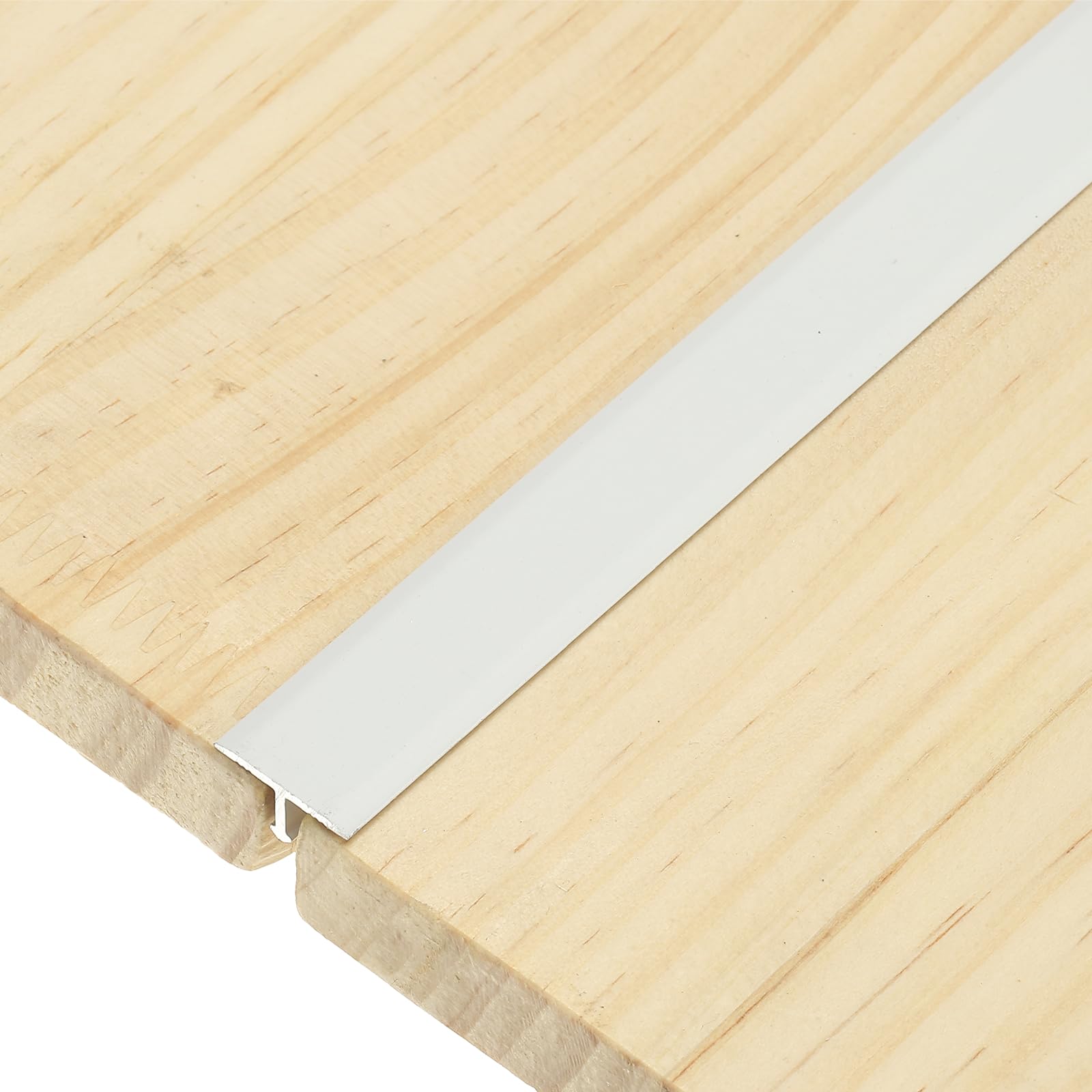 sourcing map 3Pcs T-Molding Transition Strips, 0.9m x 15mm (L x W) Aluminium Alloy Floor Flat Divider Strip Vinyl Flooring Edging Trim for Floor Gaps Doorways, Matte White