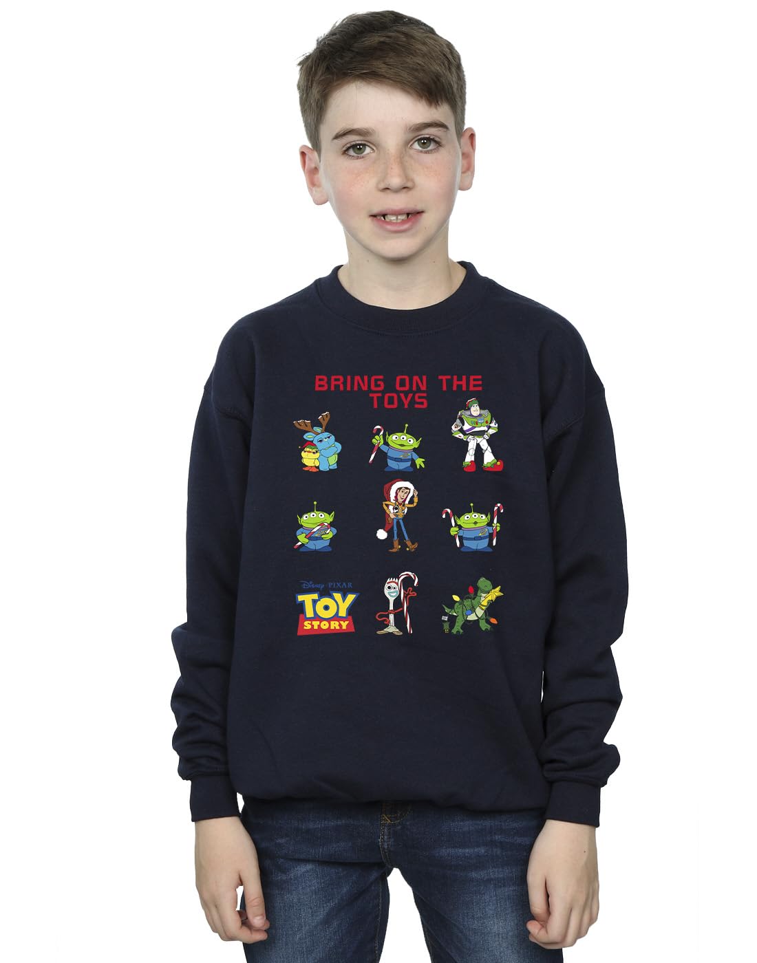 Absolute Cult Boys Navy Blue Disney Toy Story Bring On The Toys Sweatshirt 5-6 Years