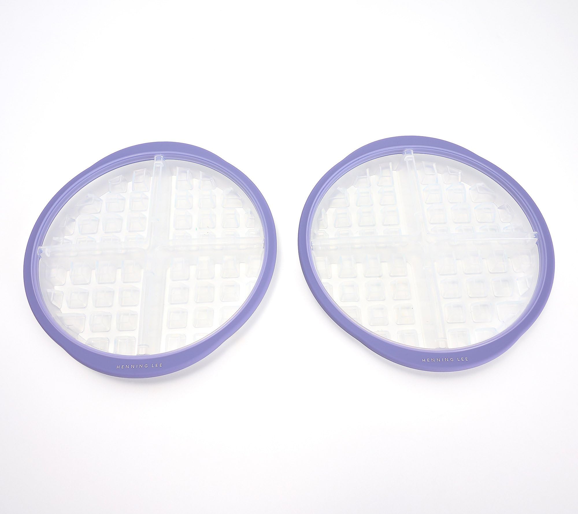Henning Lee Look &amp; Cook Set of 2 Silicone Waffle Pans (Purple)