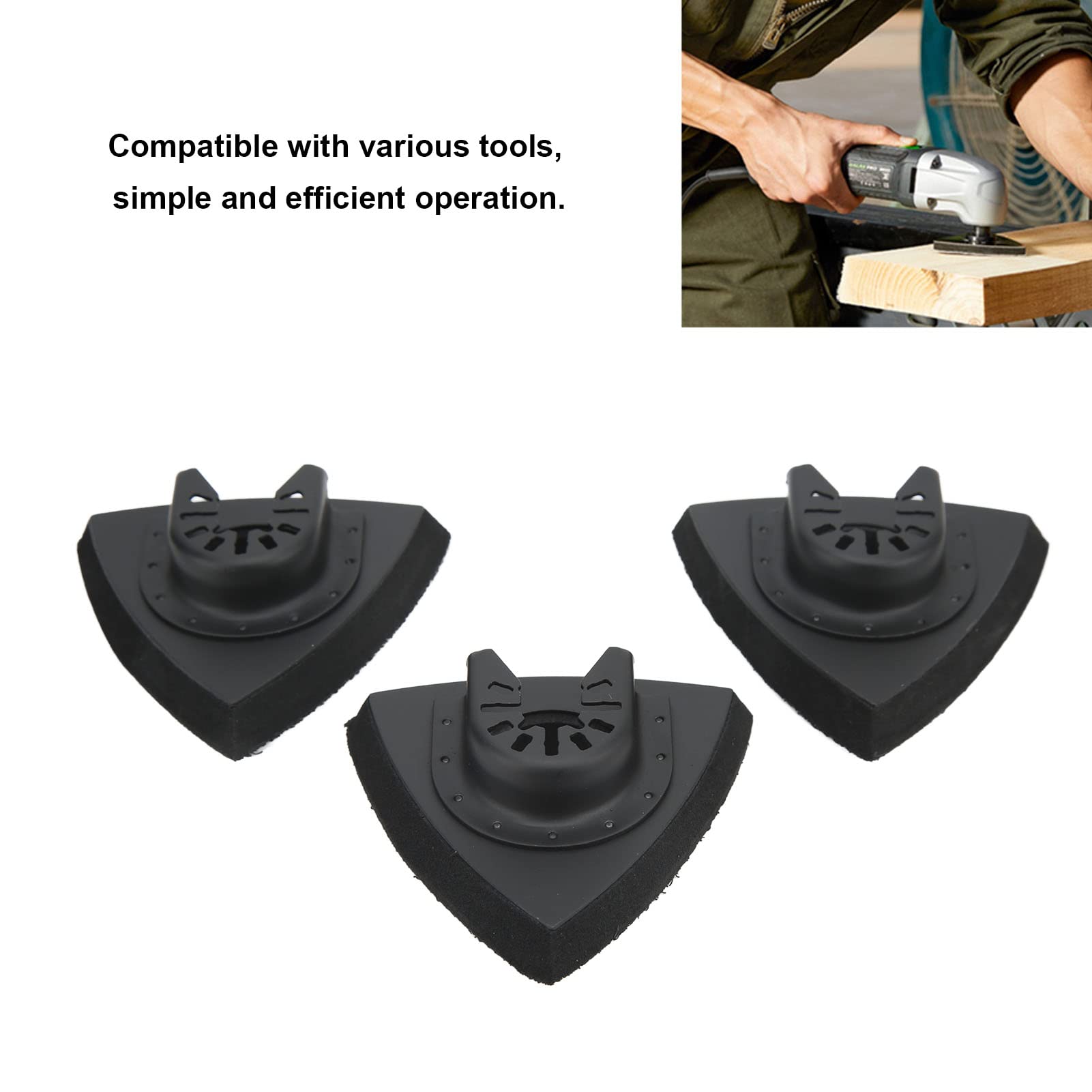Set De 101 Pièces Papier Abrasif Et Tampon De Ponçage - Triangles 90mm - Grains 60 à 240 - Pour Multitool