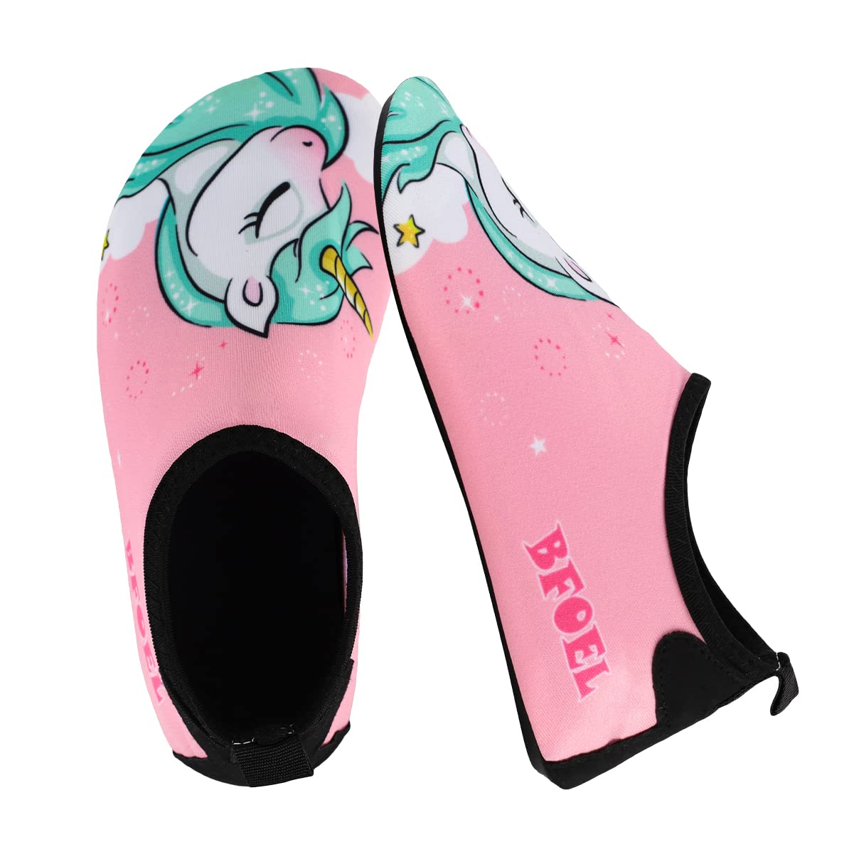 BFOEL Toddler Kids-Water-Shoes for Boys Girls Lightweight Non-Slip Aqua-Socks Swim-Shoes for Beach Pool Walking(2.5 M Little Kid,Unicorn)