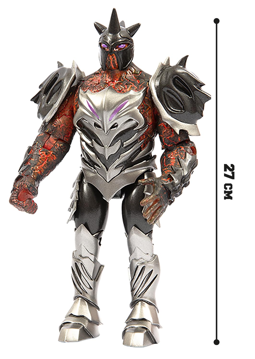 GORMITI THE NEW ERA, Villain General Krater Enemy, przegubowa figurka akcji 27 cm, rywal z bronią Bracelama, dla dzieci od 4 lat