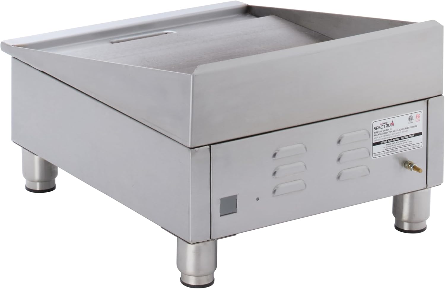 Winco Commercial-Grade Electric Griddle, 16"