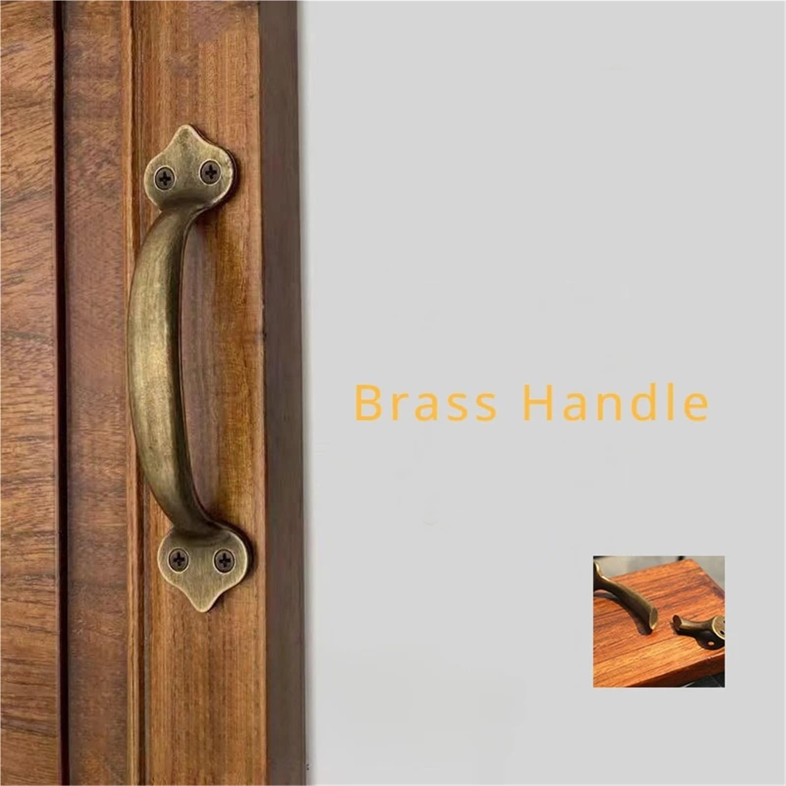 Poignées De Meubles Vintage, 4 Pièces, Poignée D'armoire En Laiton, Porte, Boîte Bois Antique Pour Armoire(Bronze,16.5CM)