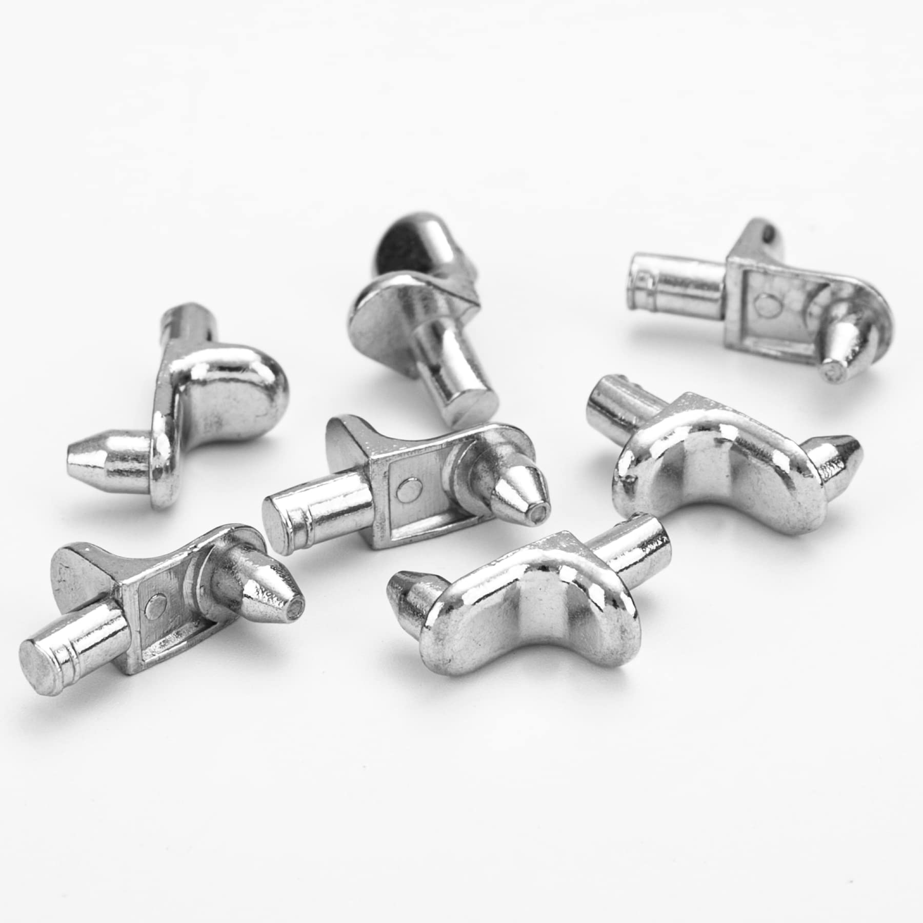 Xingrun Silvery 30 Pcs Bookcase Shelf Supports Pegs Pin Bracket 5Mm Stud Pegs For Kitchen Cabinets Closets Bookcases