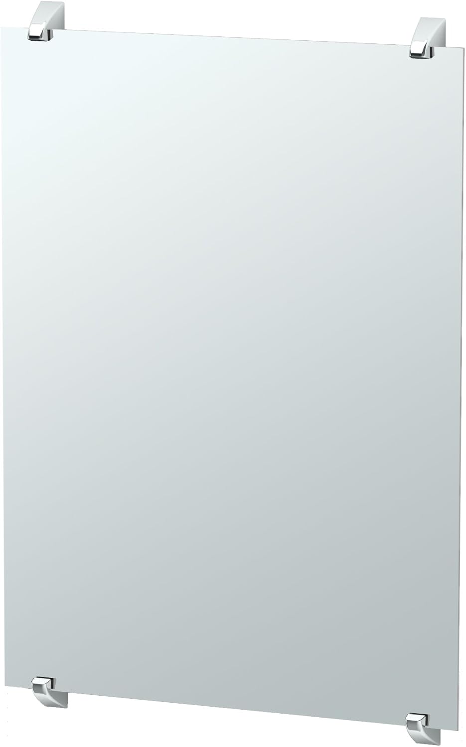 Gatco 1583 Quantra Minimalist Bathroom Fixed Mounted Mirror Chrome, 32.25 H x 22 W