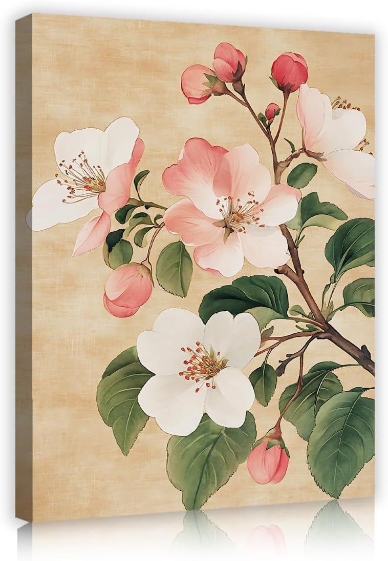 絵画 （3） 春の桜のキャンバスウォールアートエレガントな花のデザイン写真アート