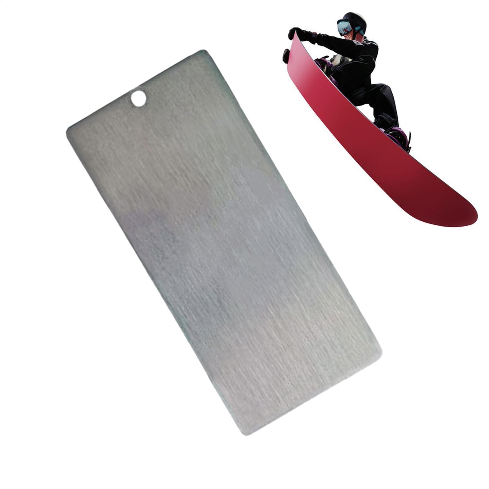 Ski Wax Scraper, Stainless Steel Snowboard Waxing Tools, 5.12x2.36x0.04in Portable Maintenance Kit for Smoothing And Tuning, Winter Sports Accessories