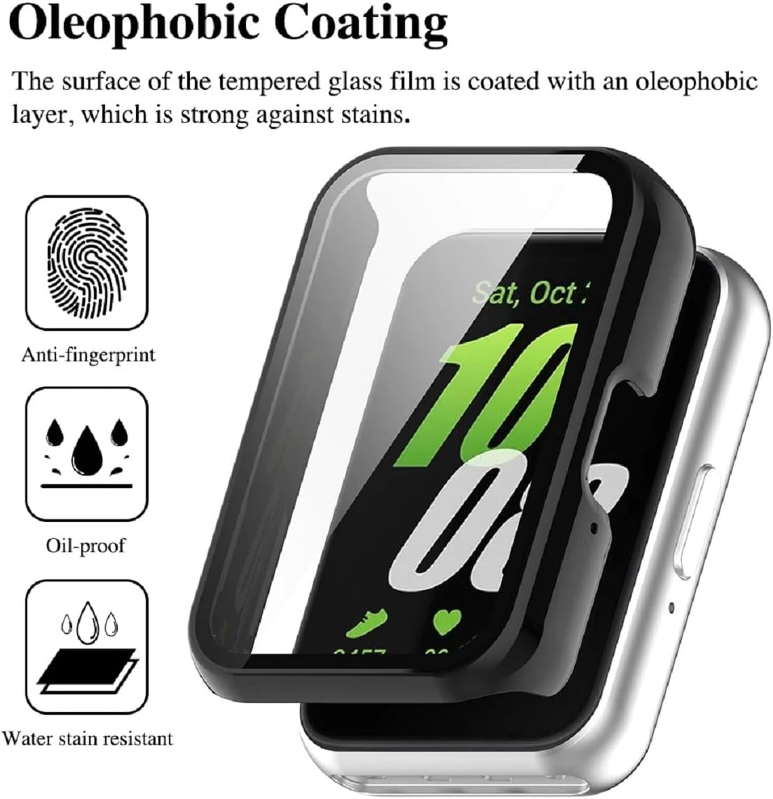 Capa Case Bumper Preto Com Película P/Galaxy Fit 3