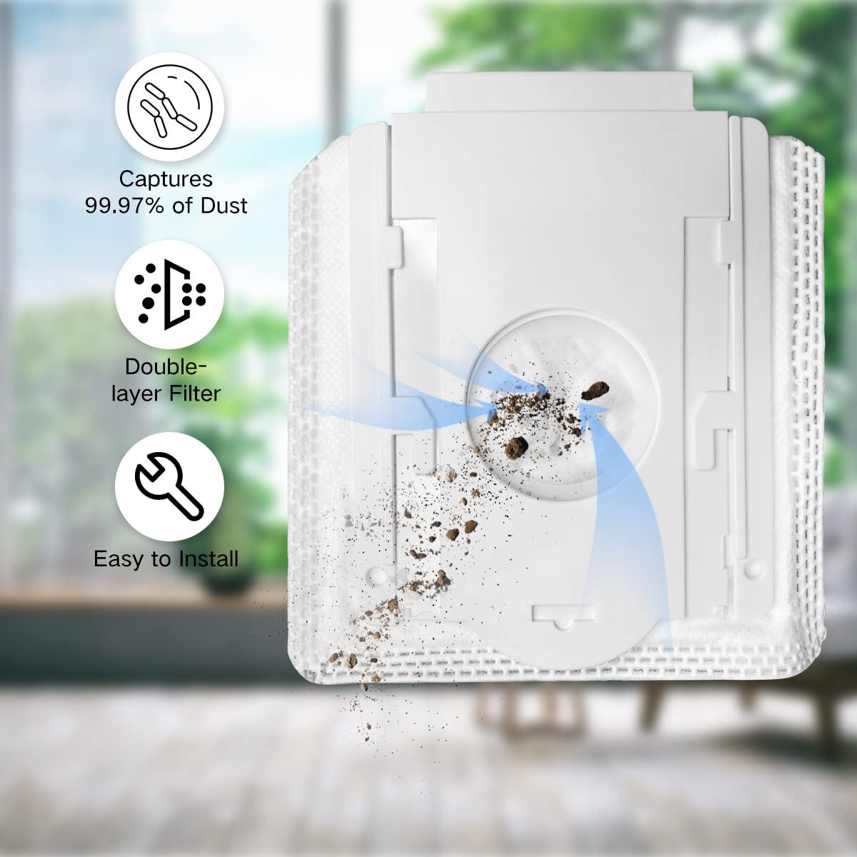 VACUSHOP Dust Bags Replacement for Samsung VCA-ADB90 70+ 75+ 90 Series Cordless Stick Vacuum Accessories Parts 6pcs