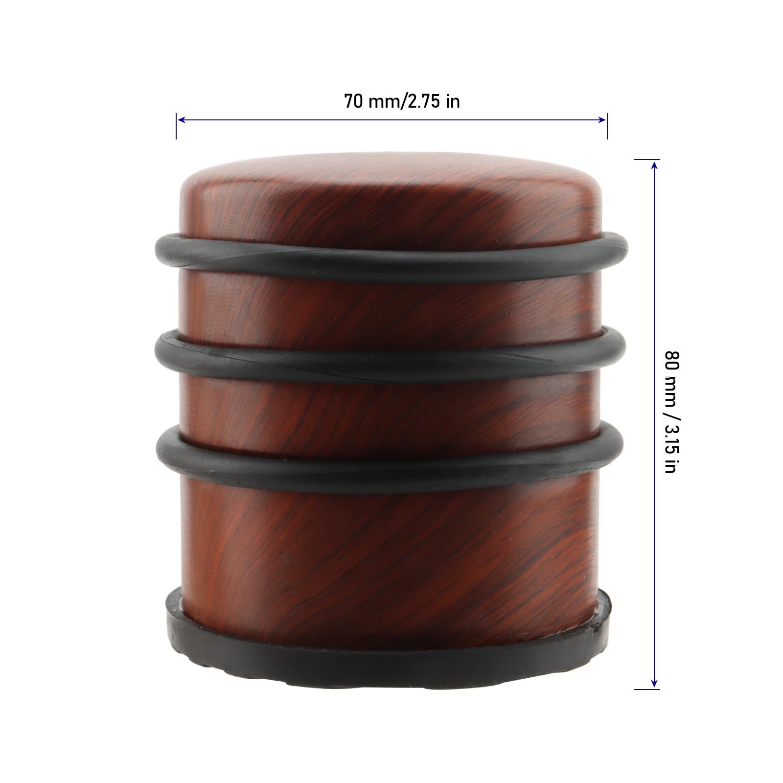 KINJOEK 4 topes de puerta resistentes de 2.75 x 3.1 pulgadas, sin taladro, tope de puerta de acero inoxidable, rodeado de bandas protectoras de goma, cuña de puerta antideslizante para oficina, hogar,