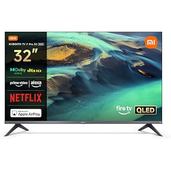 Xiaomi TV Pro 32 Inch 2025 QLED Smart TV Fire OS7 Triple Tuner, L32MB-FPEU | Dolby Audio, DTS Virtual:X, DTS-HD, Voice Contro