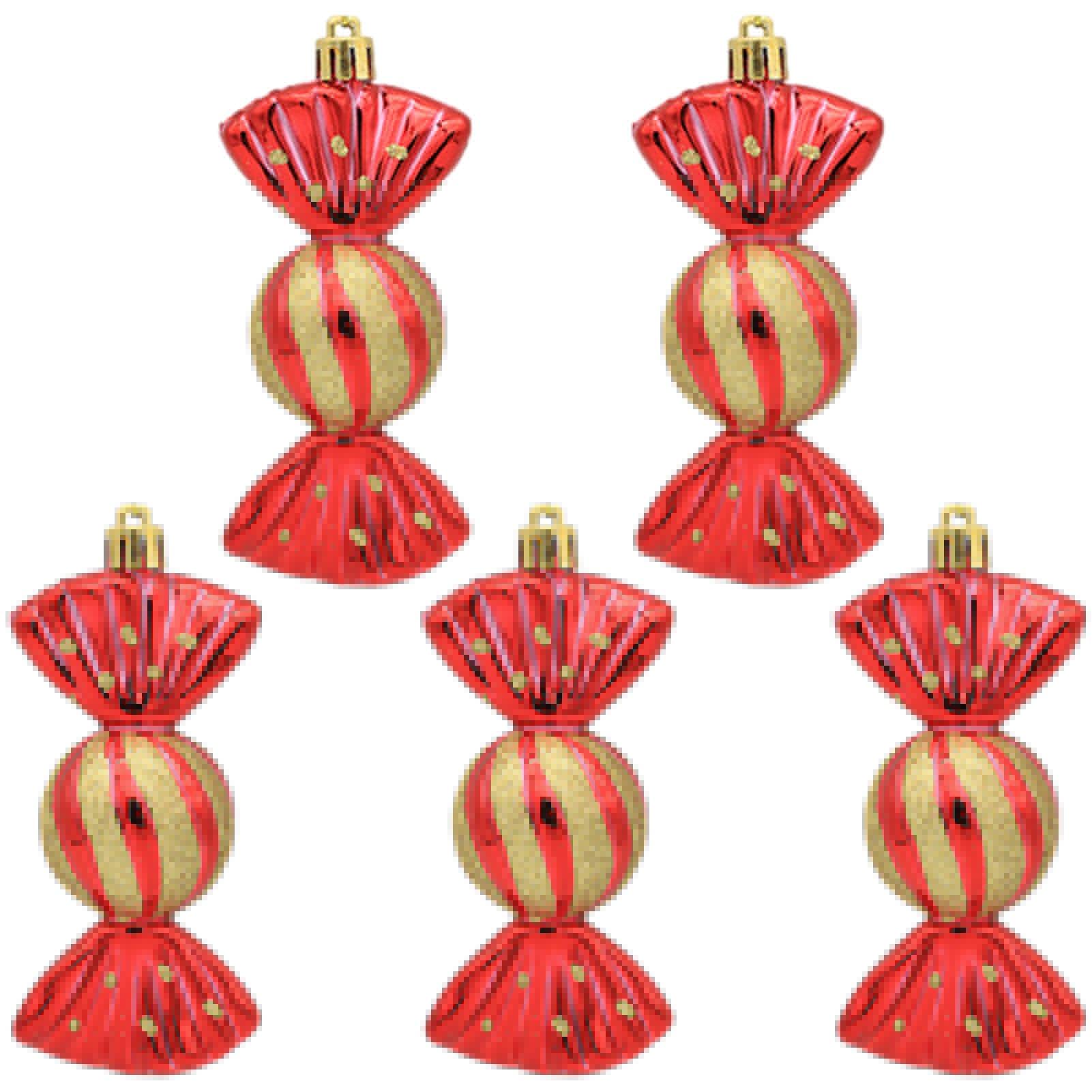 Flyhorse Christmas Candy Ornaments - Christmas Tree Peppermint Candy Decorations - Christmas Peppermint Candy Hanging Ornaments for Christmas Party Supplies