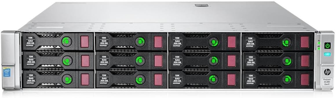 Hpe 752688-B21 ProLiant DL380 Gen9 Base Server, 16 GB RAM, No HDD, Matrox G200eH2, Black