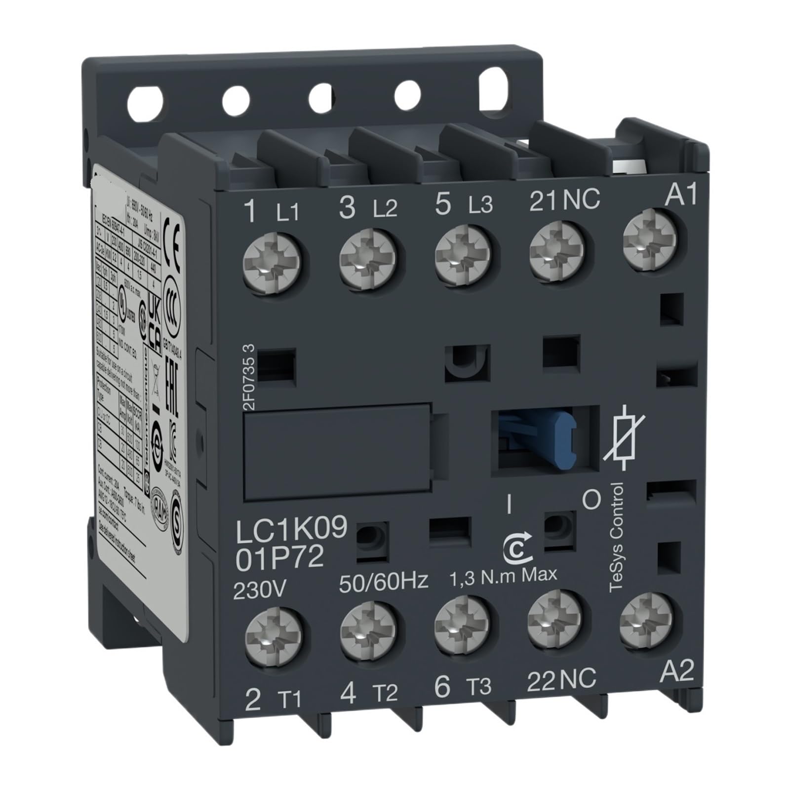 Contacteur LC7K0901P72-3P inverseur tripolaire AC3 440V pour automatisme et armoire électrique