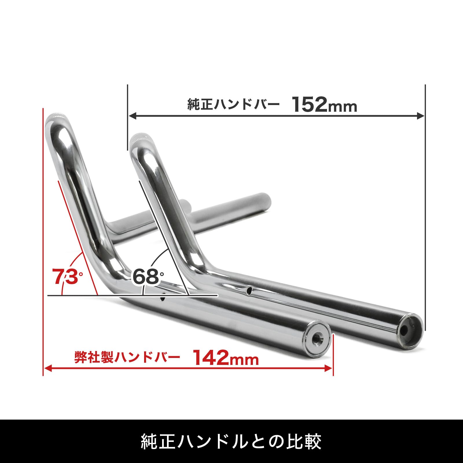 Amazon | エンデュランス (ENDURANCE) バイク ハンドルバー メッキ 